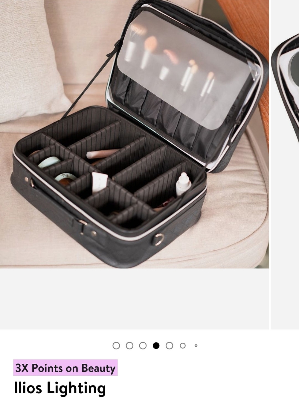 ILIOS Structured Black Travel Makeup Case. Brand New With Tags.